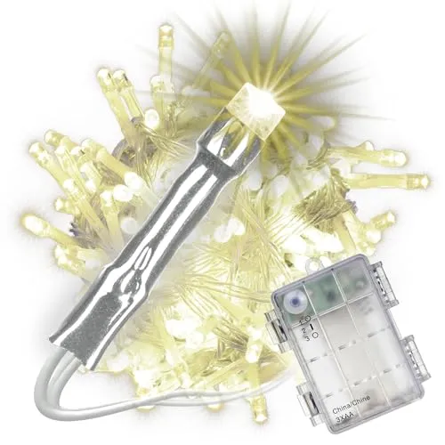 100er LED Lichterkette mit Timer Weihnachten transparentes Kabel für außen (warmweiß) by Nipach GmbH