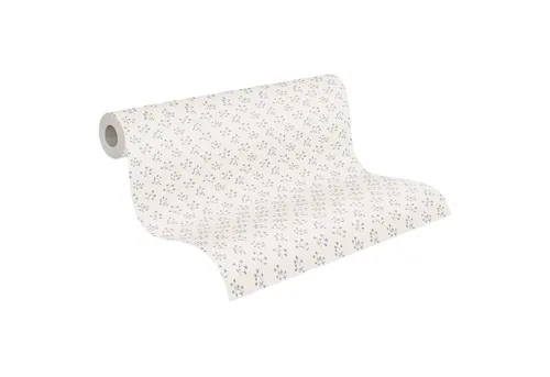 Vliestapete Weiß Blau Grau Floral - Romantischer Landhausstil - Tapeten im Landhausstil, gut lichtbeständig und scheuerbeständig, ideal für alle Zimmer. Hochwertige Vliestapete mit blumigem Muster für eine gemütliche Atmosphäre.