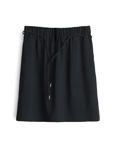 OPUS Damen Minirock Rania | Cargorock aus weichem Modalmix Twill in Black - Eleganter Damenrock aus hochwertigem Modalmix, ideal für Büro und Freizeit. Bequeme Passform und zeitloses Design für vielseitige Looks.