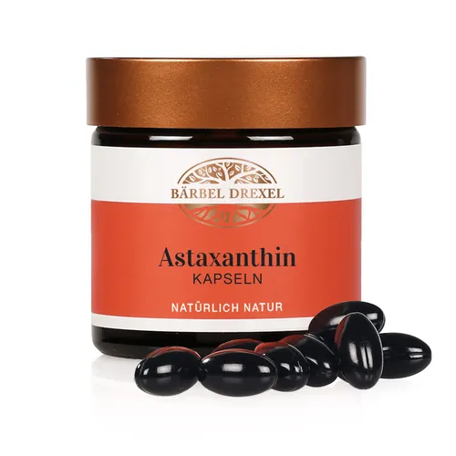 Astaxanthin Kapseln - Nahrungsergänzungsmittel mit natürlichem Antioxidans-Komplex, reich an Astaxanthin aus Mikroalgen für mehr Energie und Zellschutz vor oxidativem Stress. Reichweite 40 Tage.
