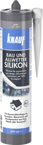 Knauf Bau- & Allwetter Silikon 300 ml grau