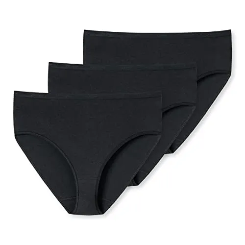 Uncover by Schiesser - Damen - Midi Slip - 3er Pack (M Schwarz)