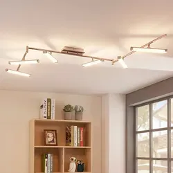 Lindby LED Deckenleuchte Pilou, dimmbar, 6 flammig, modern - Moderne LED Deckenleuchte für Schlafzimmer, Esszimmer und mehr. Mit 1500 Lumen, warmweißem Licht und dimmbarer Funktion sorgt sie für eine angenehme Atmosphäre.