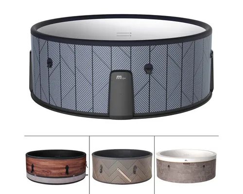 BRAST Whirlpool MSpa Verto-Serie, 5 Modelle, In- Outdoor Pool, Winterfest, (aufblasbar MSpa Tidal für 6 Personen, Ø173x65cm, 138 Massagedüsen in 3 Intensitäten), einfache Steuerung per App