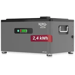 XORO SOLAR SPB 246X – Erweiterungsbatterie 2,4 kWh für ATLAS Stromspeicher - Erweitern Sie Ihr XORO SOLAR ATLAS System flexibel um 2,4 kWh. Mit langlebiger LiFePO₄-Technologie und einfacher Plug-&-Play-Installation für steigenden Energiebedarf. Ideal für maximale Nutzung Ihres Solarstroms.