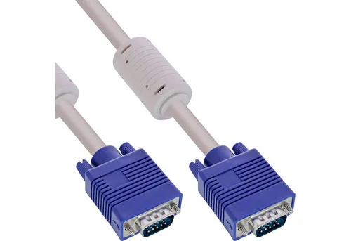 Inline InLine® S-VGA Kabel, 15pol HD Stecker / Stecker, grau, 0,3m Computer-Kabel