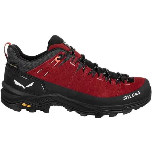 Salewa Alp Trainer 2 Gore-tex Damen Schuh syrah/black - Wanderschuhe mit GORE-TEX für perfekten Wetterschutz und außergewöhnlichen Komfort. Ideal für anspruchsvolle Wanderungen und Klettertouren.