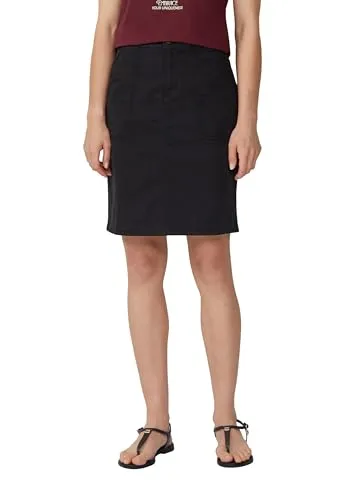 s.Oliver Kurzer Rock mit aufgesetzten Taschen - Damenrock im Regular Fit mit Mid Rise Bund, aus hochwertigem Baumwollmix, ideal für lässige Outfits und mit praktischen aufgesetzten Taschen.