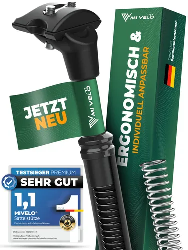 Produktbild MIVELO gefederte Fahrrad Sattelstütze 31,6mm