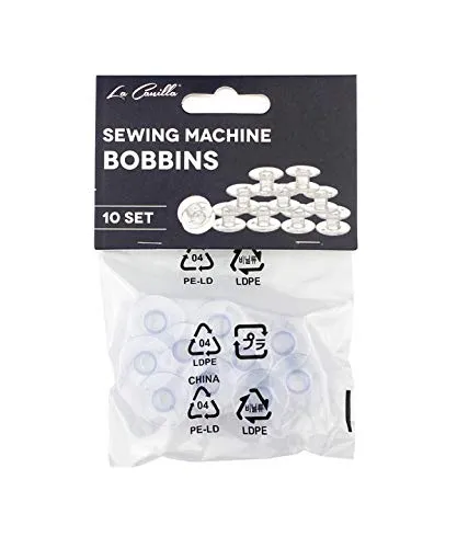 La Canilla ® - Brother Spulen Spulen Nähmaschine Packung mit 10 für Singer, Janome, AEG, W6, Medion, Privileg und viele weitere Modelle