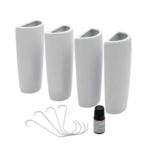 Keramik Luftbefeuchter halbrund für Heizkörper 4er Set in weiß von Spetebo