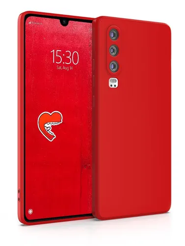 Hülle für Huawei P30 - Handyhülle Cover aus Silikon Rot