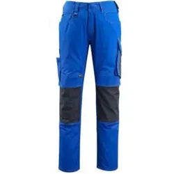 Mascot Mannheim Hose Größe 82C44, kornblau/schwarzblau - Arbeitshose & Bundhose mit ergonomisch geformten Beinen, strapazierfähigen Knietaschen aus CORDURA und vielseitigen Taschen für Werkzeug und Handy. Ideal für den professionellen Einsatz.