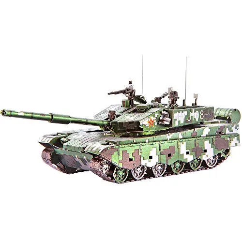 Piececool 3D Metall Puzzle Hauptkampfpanzer, 233 Teile, 18.5 cm x 7 cm, 16+ Jahre, Modern, Unisex, 99a, Experte, Kreatives Denken, Kratzfest, Sammelobjekte, Alle Metalle, Geburtstagsgeschenk