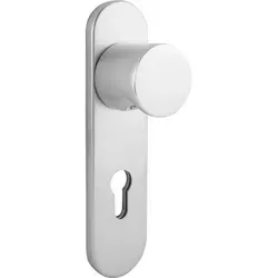 GRUNDMANN Knopfkurzschild - Aluminium silber eloxiert , PZ 88