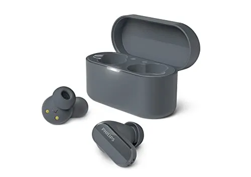 Philips TAT3508BK True Wireless Noise Cancelling In-Ear Kopfhörer - Kopfhörer mit aktiver Geräuschunterdrückung und bis zu 21 Stunden Spielzeit. Ideal für Musikliebhaber, die Komfort und Klangqualität schätzen.