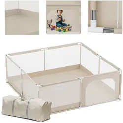 Tulano Cozy 28 Laufstall für Kleinkinder – 180 x 200 cm, Beige