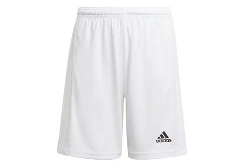 adidas Jungen Squadra 21 Shorts - Weiß, 9-10 Jahre - Bequeme Trainingshose aus 100 % recyceltem Polyester, perfekt für aktive Jungen und umweltbewusste Sportler.