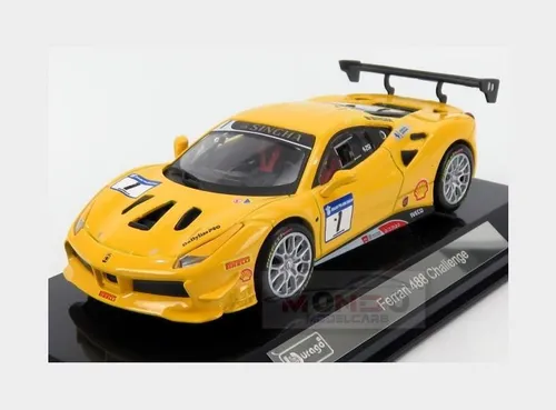 1:43 Burago Ferrari 488 Challenge #1 2016 Yellow BU36306 Modellbau
