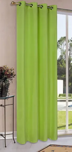 Vorhang Blickdicht Schal mit Ösen aus Microsatin, matt, HxB 225x140, Apfelgrün