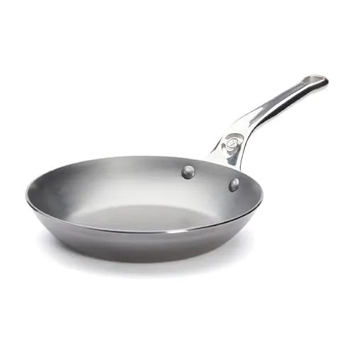 de Buyer Bratpfanne aus Eisen Mineral B Pro Ø20 cm - Silber - Pfanne für alle Herdarten mit Bienenwachs-Beschichtung, ideal zum Karamelisieren und scharfen Anbraten, besonders langlebig und pflegeleicht.