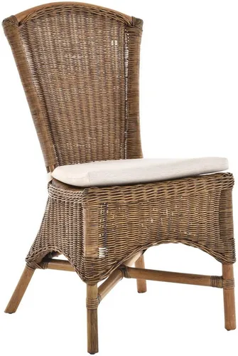 Krines Home Rattan Esszimmerstuhl mit hoher Rückenlehne in braun von Krines Home