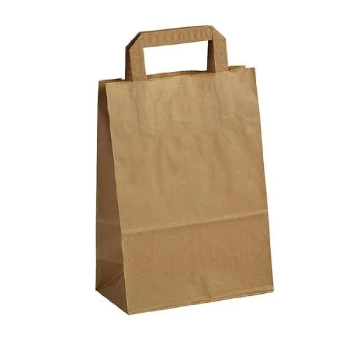 Papiertragetaschen braun 22+11x28 250 - Geschenktaschen aus 70g/qm braunem Natron, unbedruckt mit starken Traghenkeln, ideal für Geschenke und umweltfreundlich, Lizenzgebühr bereits im Preis enthalten.
