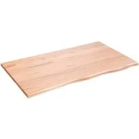 vidaXL Tischplatte mit Naturkante aus Eichenholz - Esszimmertische - Handgefertigte, unbehandelte Tischplatte aus massivem Eichenholz mit einzigartiger Naturkante, ideal für individuelle DIY-Projekte.