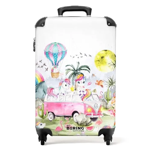 NoBoringSuitcases.com® Kinderkoffer Einhorn