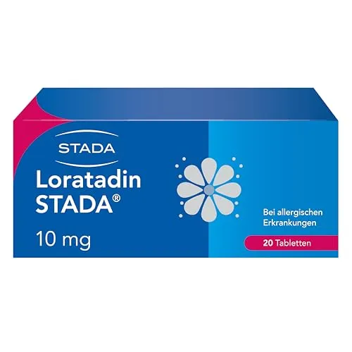 Loratadin STADA 10 mg, zur symptomatischen Behandlung allergischer Rhinitis (Heuschnupfen) und chronischer Nesselsucht, 20 Stk