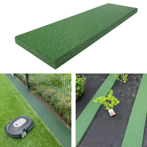 TOPRUBBER Rasenmähkante und Gartenwege aus Gummigranulat GRÜN