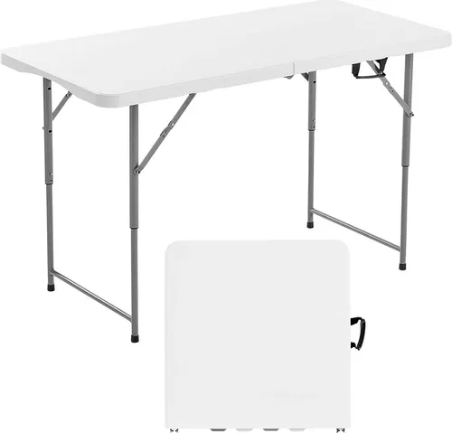 VEVOR Klapptisch 122 cm – Tragbarer Buffettisch mit verstellbarer Höhe