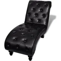 vidaXL Chaiselongue Kunstleder mit Knöpfen