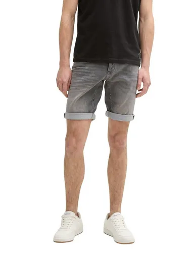 Tom Tailor Herren Jeans Short TTJOSH REGULAR SHORTS - Blau Grau - Herren-Shorts im Regular Fit mit normaler Leibhöhe für optimalen Tragekomfort, ideal für Freizeitaktivitäten und modische Outfits.