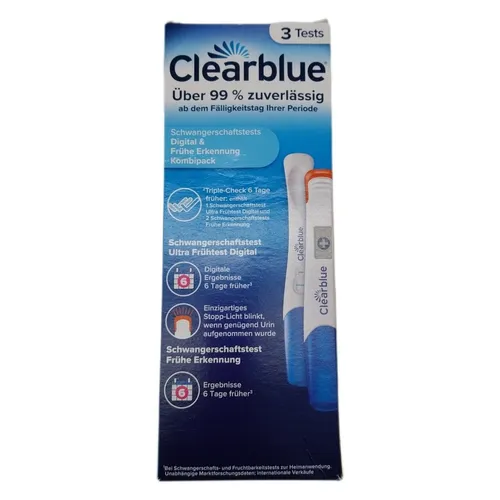 Clearblue Schwangerschaftstest Triplecheck Ultra-früh