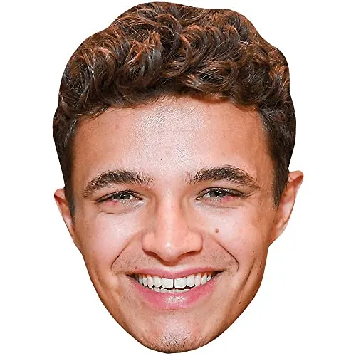 Lando Norris (Brown Hair) Maske aus Karton von Celebrity Cutouts
