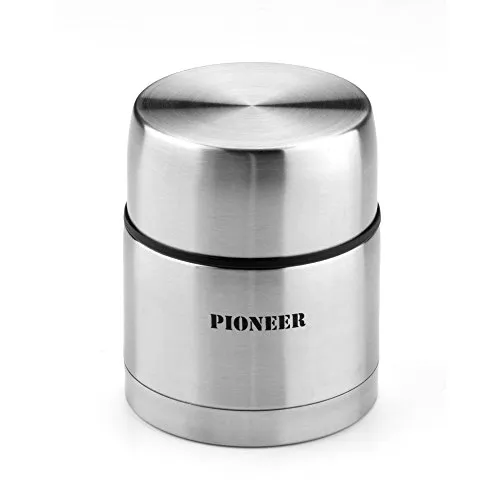 Pioneer Thermo-Speisegefäß 0,5 L – Edelstahl Doppelwandig Isolier-Suppenbehälter