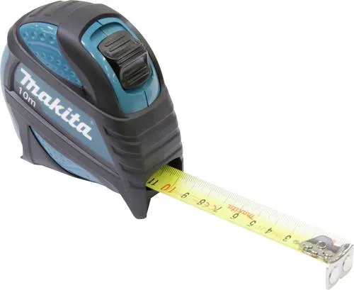 Makita Maßband 10 m - B-57168 - Messgeräte mit hoher Präzision, beidseitig bedruckt und mit spezieller Polyester-Beschichtung für Schutz vor Abnutzung und Feuchtigkeit. Ideal für professionelle Anwendungen.