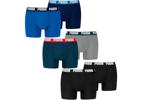 Puma Herren Boxershorts Everyday Blue-Black L - Damenmode, aus Bio-Baumwolle mit komfortablem Baumwollstretchgewebe für optimalen Tragekomfort und einen weichen Touch.