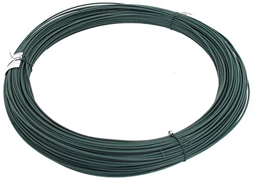 Alberts 530204 Spanndraht | Verzinkt und grün kunststoffbeschichtet - Maschendraht - Hochwertiger Spanndraht von Alberts mit 110 m Länge und 3,1 mm Durchmesser, ideal für sichere und dekorative Anwendungen.