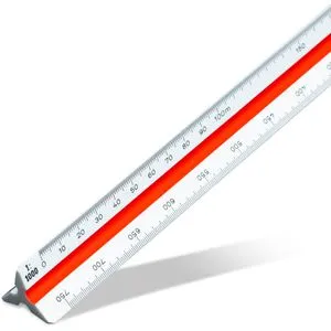 Aristo Dreikantmaßstab AR23705EB Kunststoff, 30cm, Vermessung C, Teilung 1:500 bis 1:2500