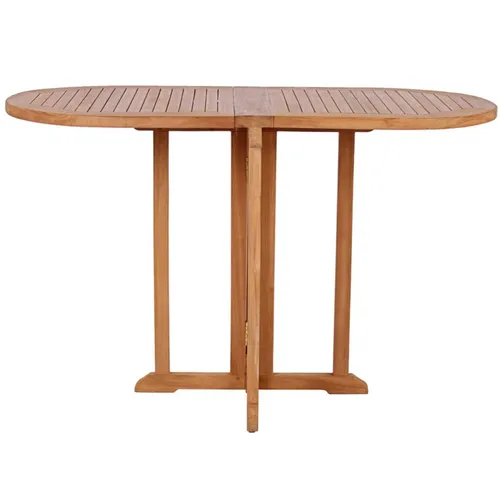 MR.DEKO Klapptisch Balcony Teak 120 x 60 cm - Tische - Klapptisch Balcony aus hochwertigem Teakholz, ideal für Balkone und kleine Terrassen, mit klappbarem Design für platzsparende Lagerung und stilvollen Komfort.