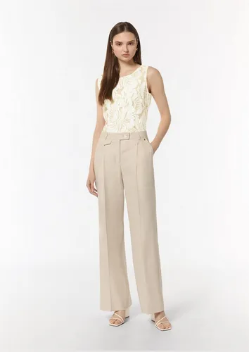 Comma Stoffhose Leinen-Mix-Hose mit Eingrifftaschen in beige von comma,