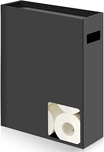EWEMOSI Toilettenpapierhalter Rollenhalter Klopapier Aufbewahrung Ersatzrollenhalter Organizer Badezimmer Seidenpapier Ständer