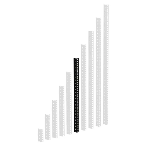 Adam Hall 61535B12 Rackschiene schwarz gestanzte Löcher 12HE