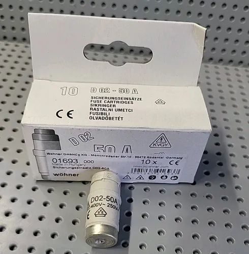 10x Siemens Neozed-Sicherungseinsatz D02 50A Wöhner