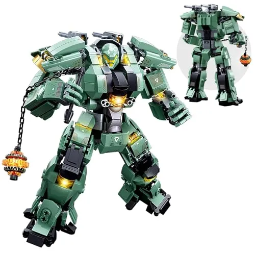HIGH GODO Mech Roboter Bausteine, 542 Teile Transforming Klemmbausteine Set, Action Roboter Deko Modell Creator Geschenk für Jugendliche