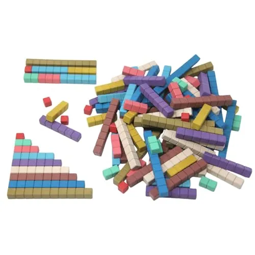 Wissner® aktiv lernen Lernspielzeug Rechenstäbe in 10 Montessori-Farben - Gesellschaftsspiel zur Förderung von Mathematik- und Farbverständnis, ideal für Kinder ab 3 Jahren, Made in Germany und sicher mit hochwertigen Materialien.