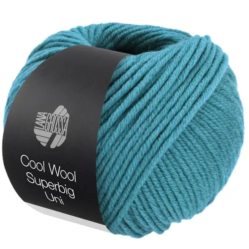 LANA GROSSA Meilenweit Superbig | Pure extrafeine Merinowolle, waschmaschinenfest und filzfrei | Handstrickgarn aus 100% Schurwolle (extrafine) | 50g Wolle zum Stricken% Häkeln | 80m Garn FB 31