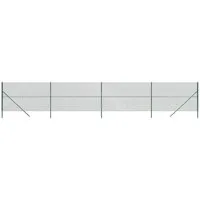 vidaXL Maschendrahtzaun Grün 1,4x10 m - Metallzaun für sichere Grundstücke, aus verzinktem Stahl mit PVC-Beschichtung für UV- und Rostschutz. Flexibles Design, leicht zuschneidbar und ideal für Tiergehege.